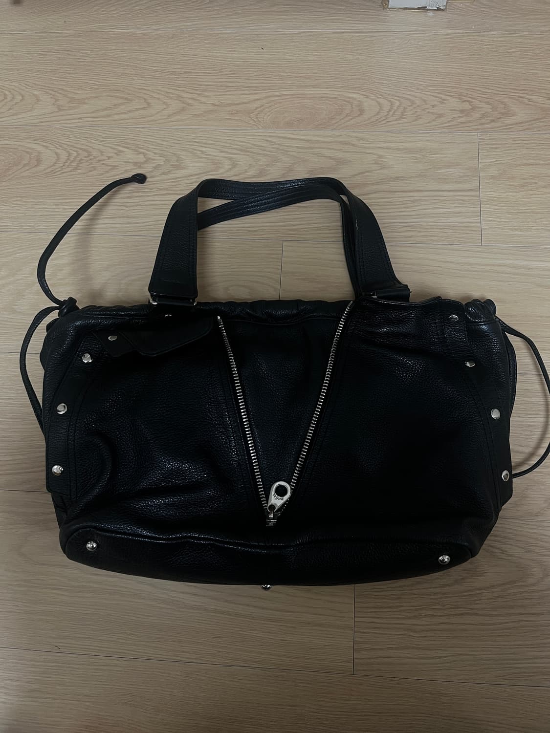 브레알 빈티지 천연 가죽 가방 블랙 상품이미지3