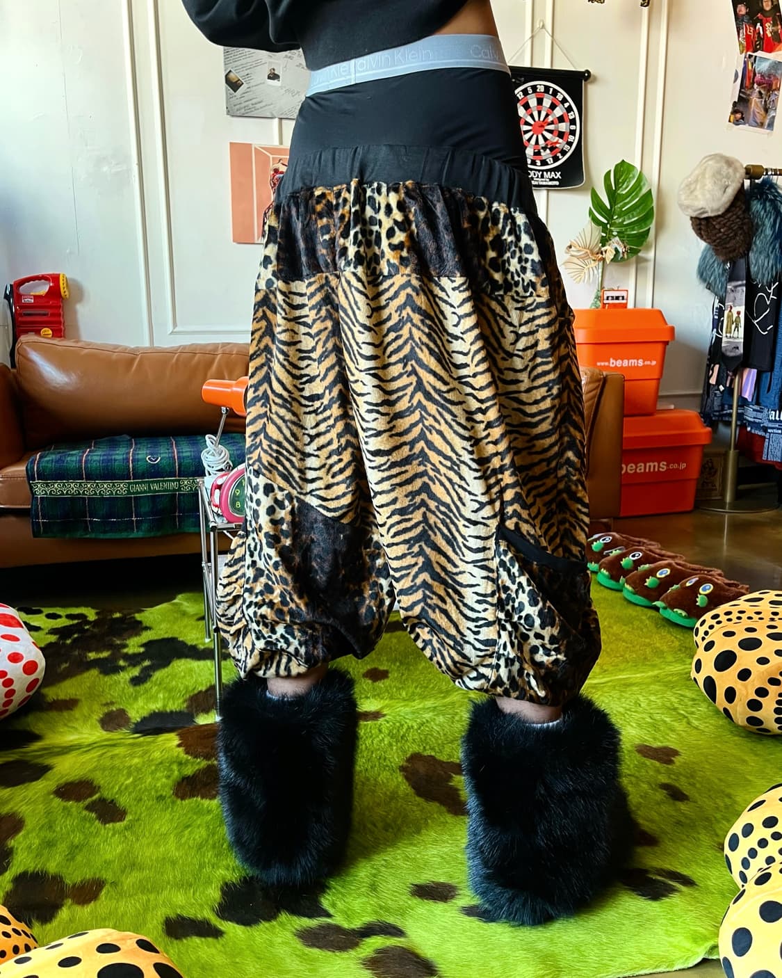 2000s Clash Ahead Leopard Baggy Pants 상품이미지2
