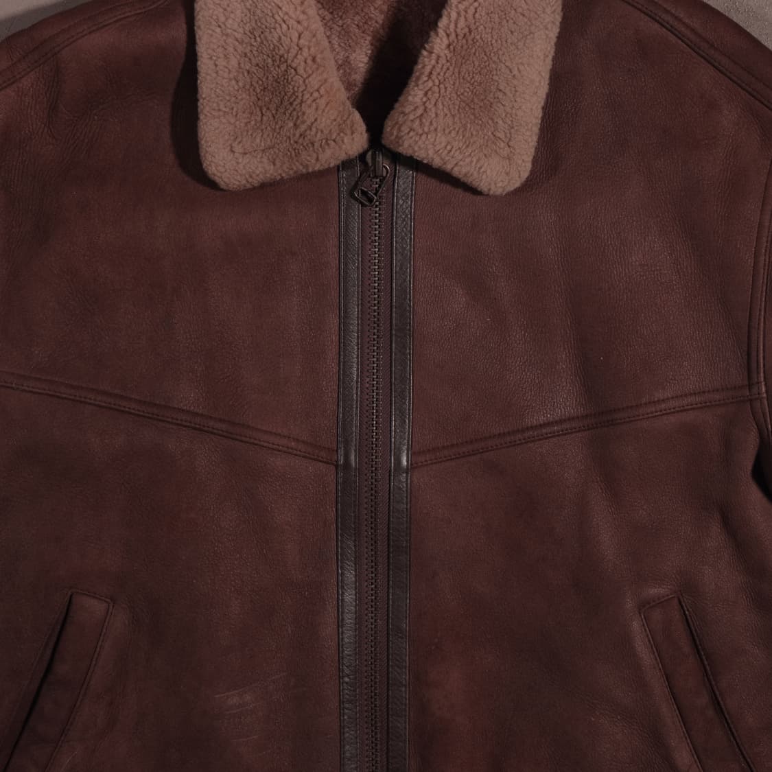 90s 빈티지 양가죽 레더 무스탕 자켓 상품이미지6