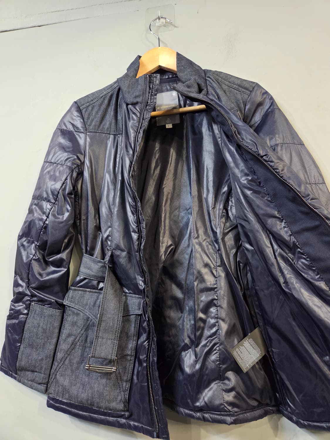 G-STAR 데님 배색 벨트 패딩 점퍼(S) 상품이미지5