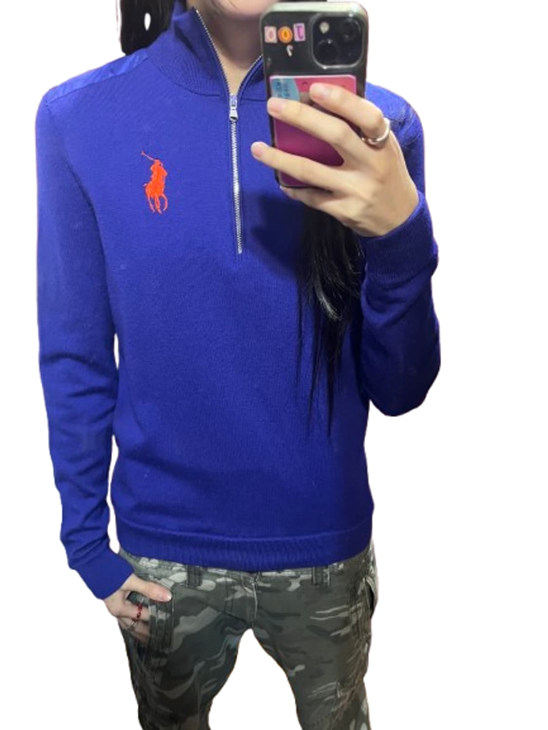 폴로 블루 하프 집업 상품이미지1