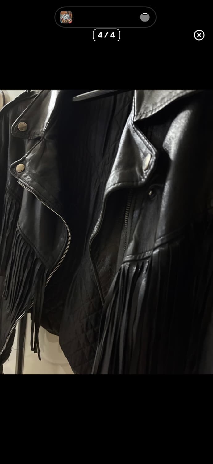 Fringe Cropped lether jacket 상품이미지8