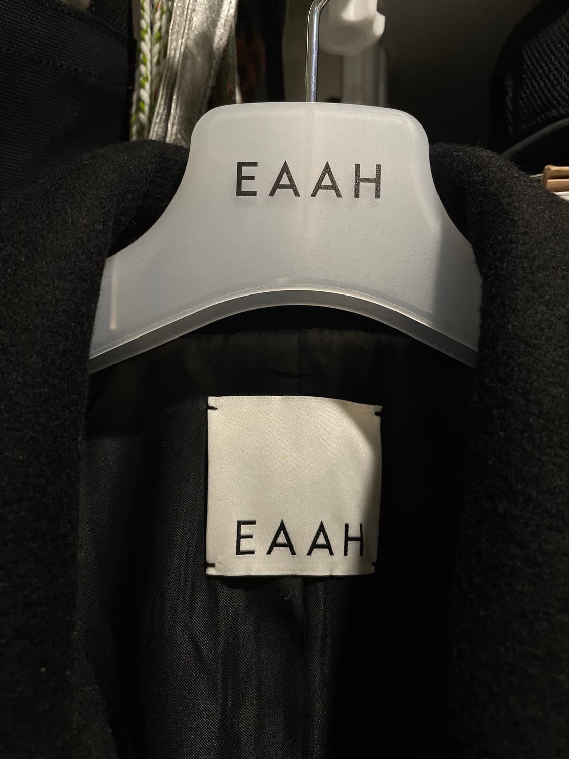 이아 eaah 울 발마칸 블랙코트 36(s) 상품이미지7