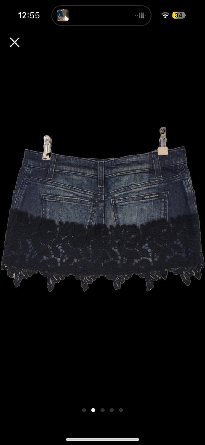 돌체앤가바나 레이스 데님 스커트 상품이미지3