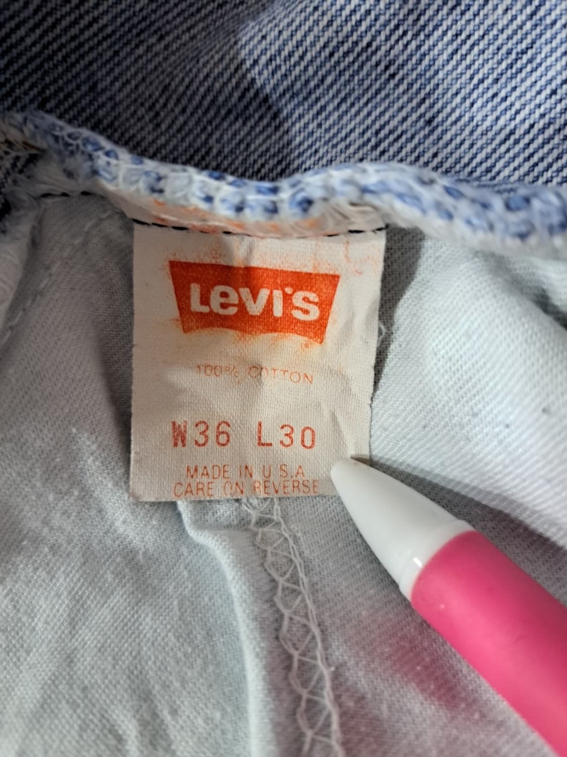 (36) 리바이스 585 USA 연청바지  상품이미지5