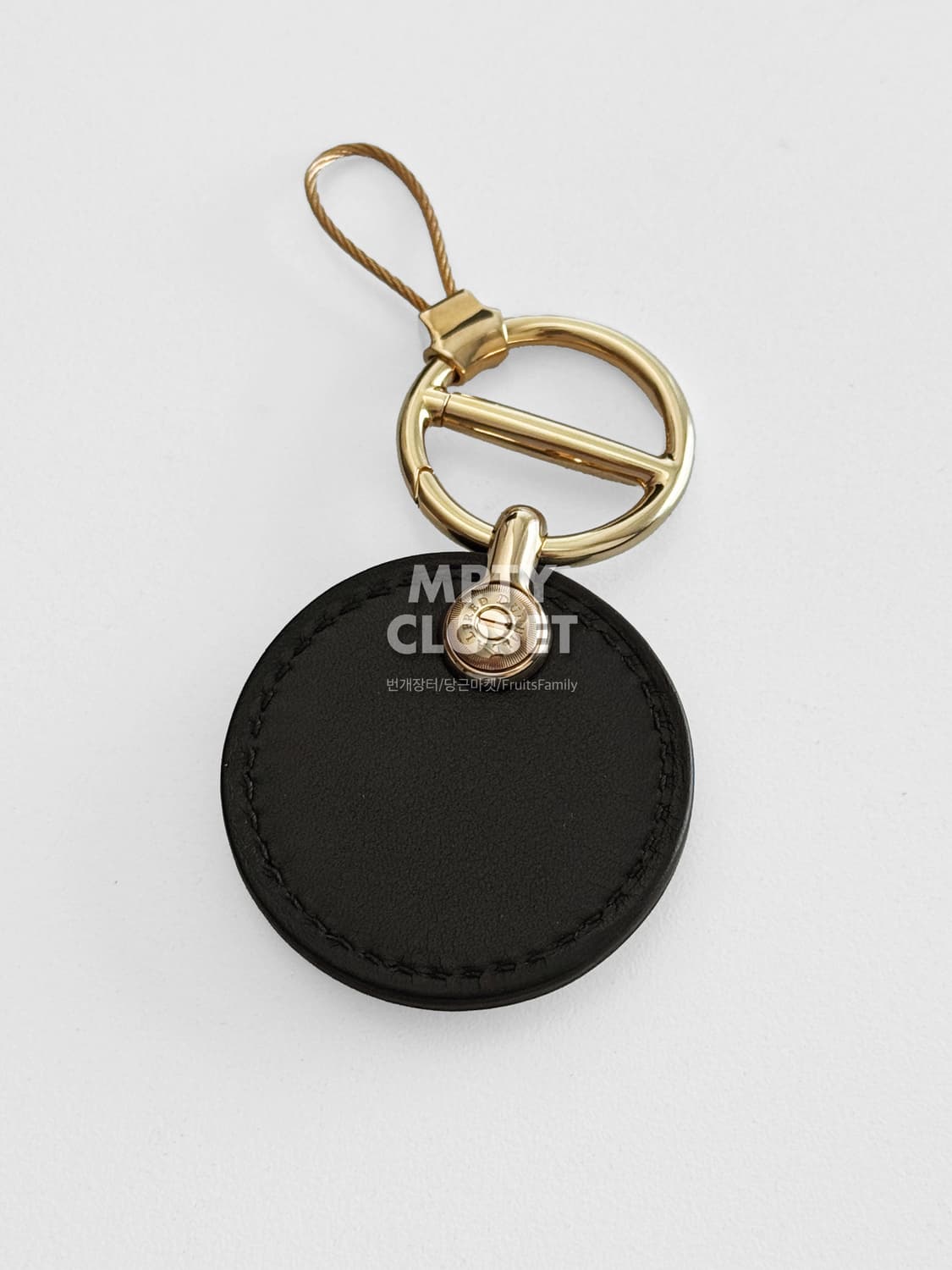 Dunhill 던힐  금장 가죽 키링 백참 상품이미지2