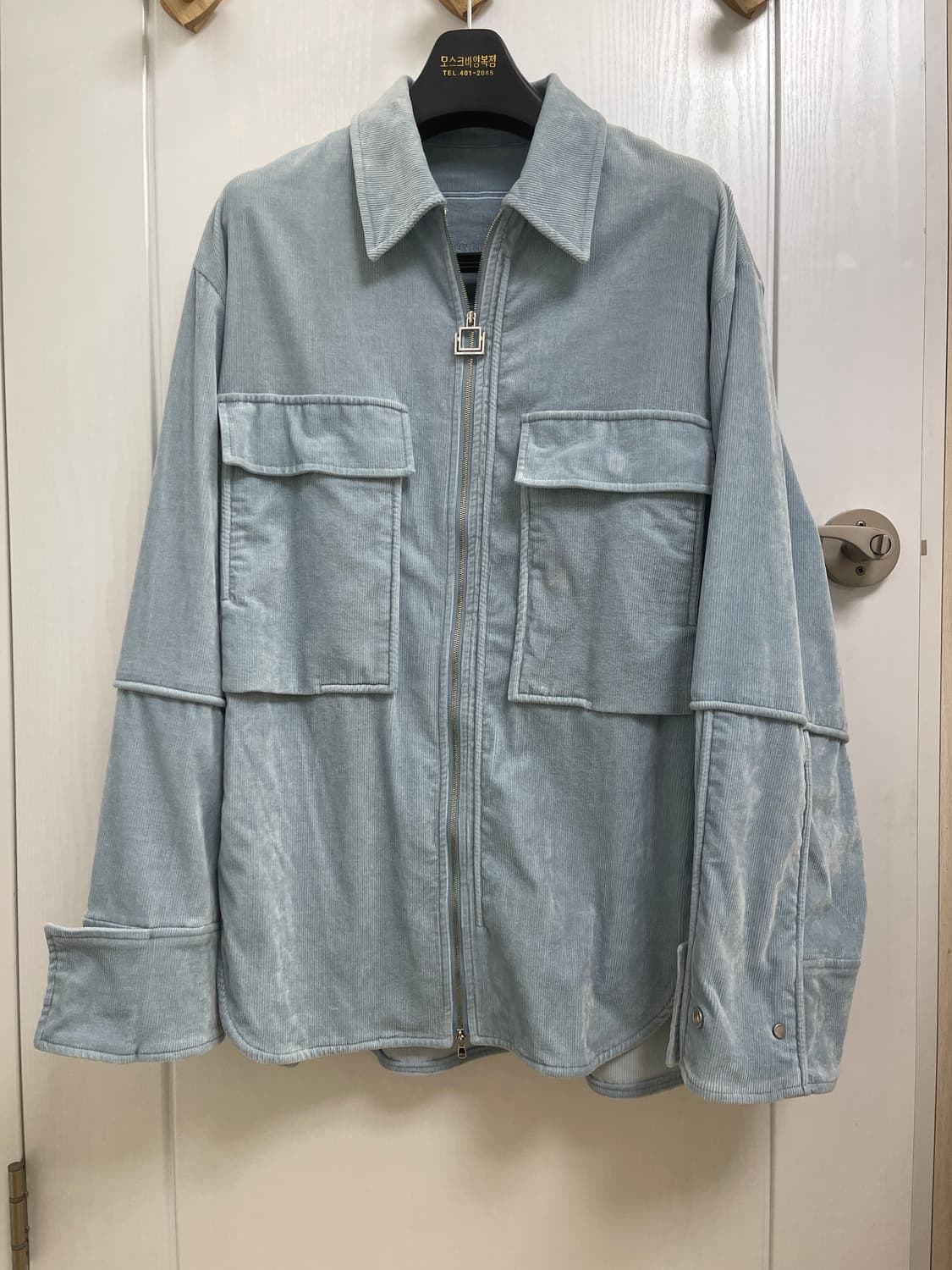 우영미 블루 코듀로이 셔츠 자켓 48 상품이미지1