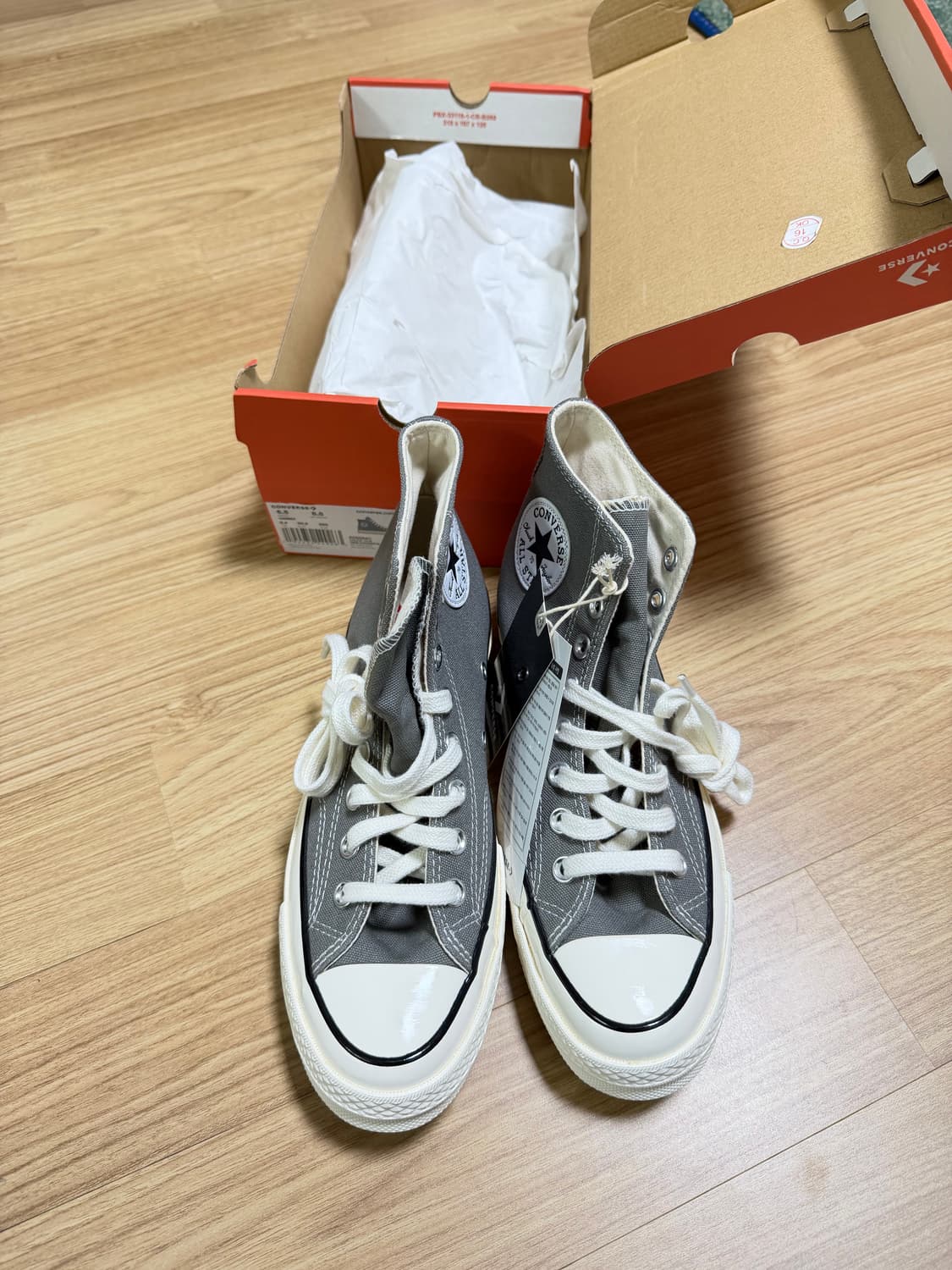 컨버스 척테일러 하이 GREY 250 (새상품) 상품이미지1