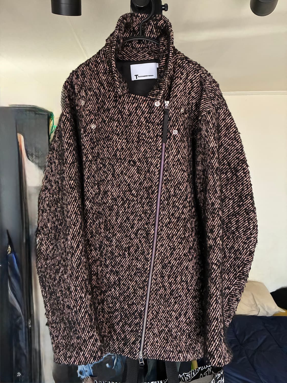 T by Alexander Wang Bouclé Moto Jacket 상품이미지1