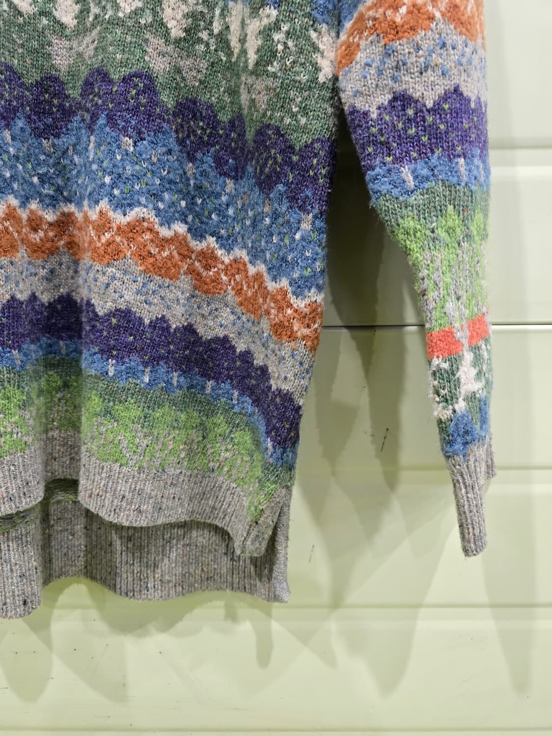 써스데이 아일랜드 빈티지 패턴 니트 S 상품이미지4