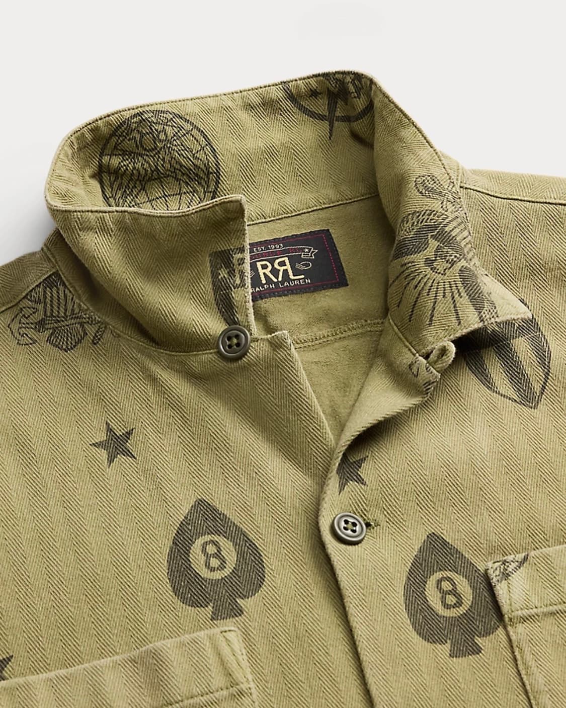 RRL 니트 헤링본 트윌 캠프 셔츠 상품이미지2