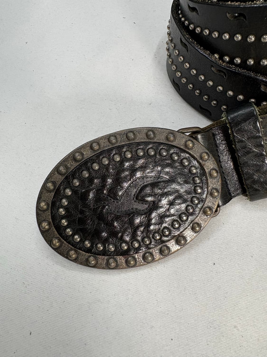 빈티지 웨스턴 아베크롬비 에스닉 스터드 레더 벨트 상품이미지2