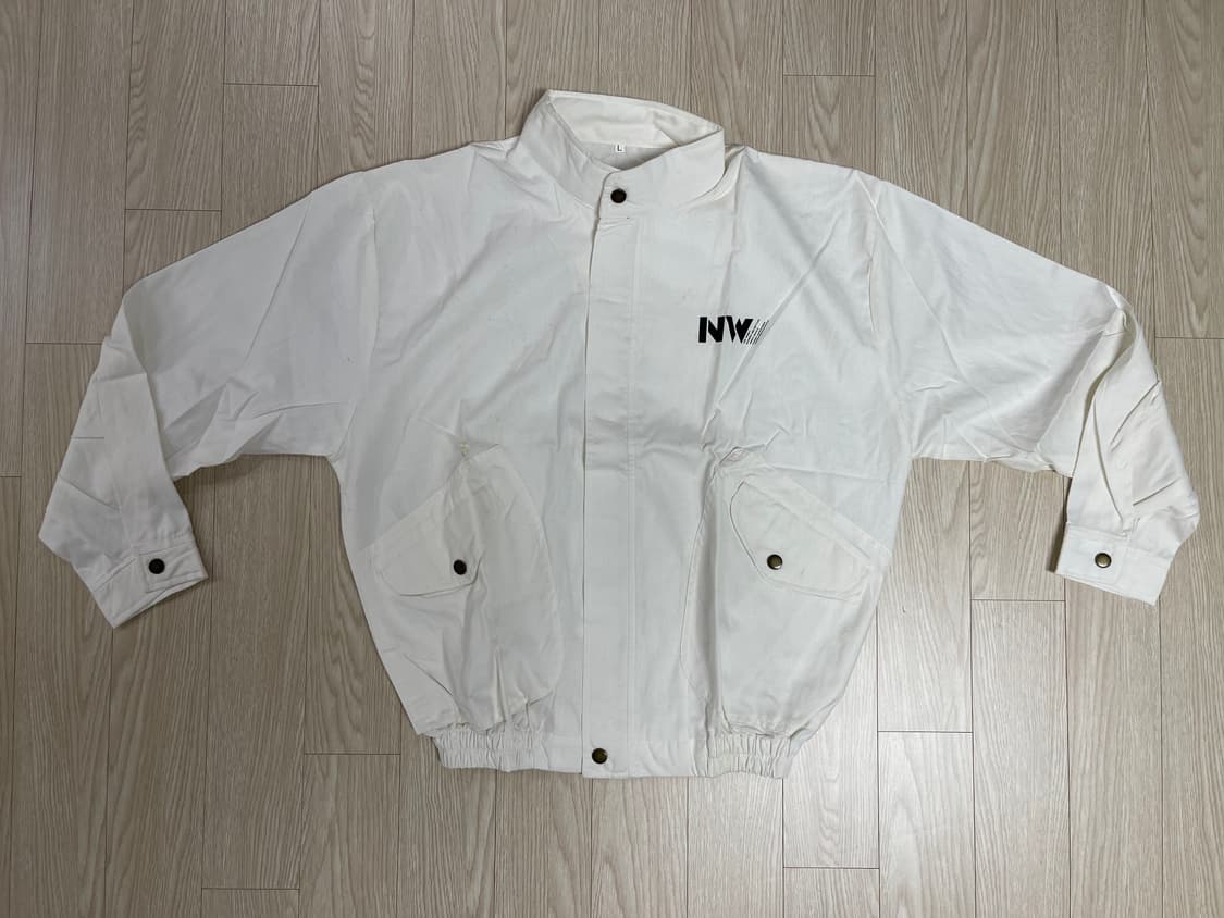 닛카 위스키 블루종 화이트 자켓 빈티지 90s 상품이미지1