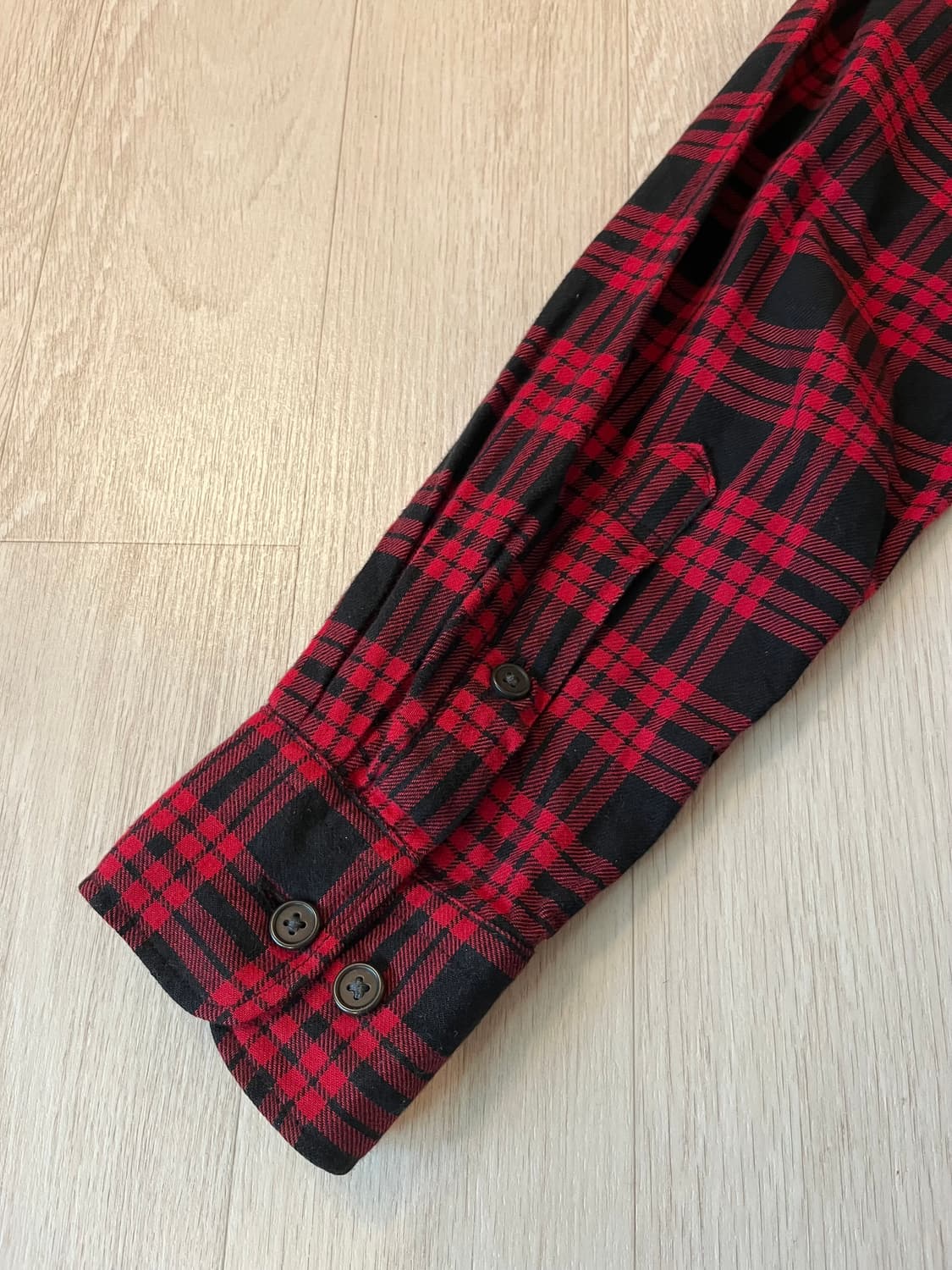 🔹유니클로 체크 셔츠 L🔹 레드/블랙 기본템 상품이미지6