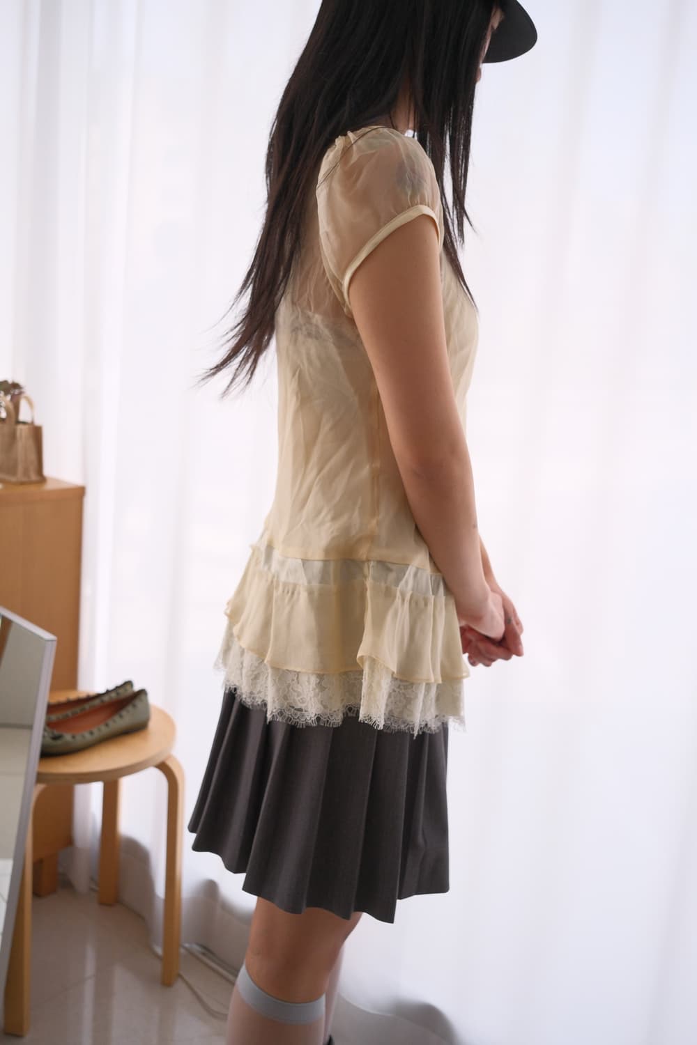 2012 ss Slip layered silk blouse 상품이미지2