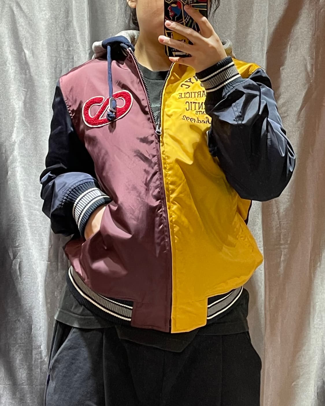 L FUBU 푸부 뉴욕시티 프레첼 나일론 후드 봄버 상품이미지1