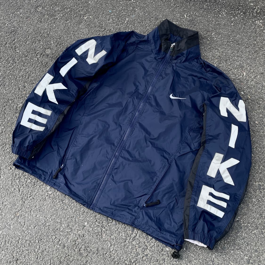 90s 나이키 대대장 스펠아웃 빅로고 트랙자켓 올드스쿨 바람막이 L 상품이미지2