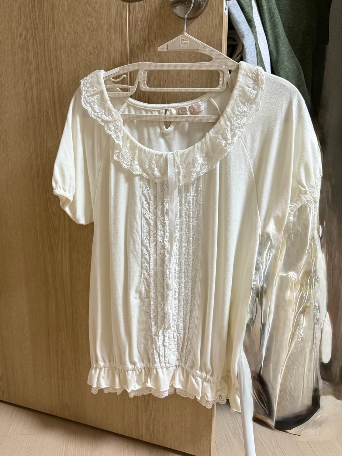 빈티지 모리걸 카고 하구미 블라우스 레이어드 카모메산장 상품이미지3