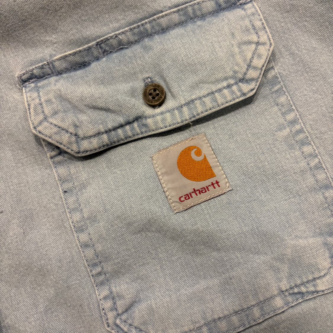 [XL] 칼하트 리워크 브라운 골덴 카라 반팔 셔츠 C731 상품이미지6