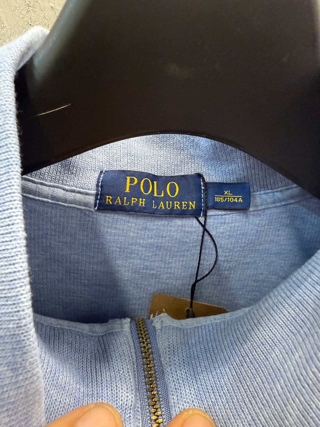 폴로 랄프로렌 반집업 니트 XL 하늘색 상품이미지3