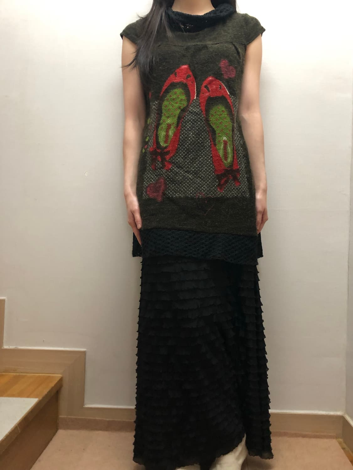 빈티지 그레이 오리엔탈 롱 니트 상품이미지4