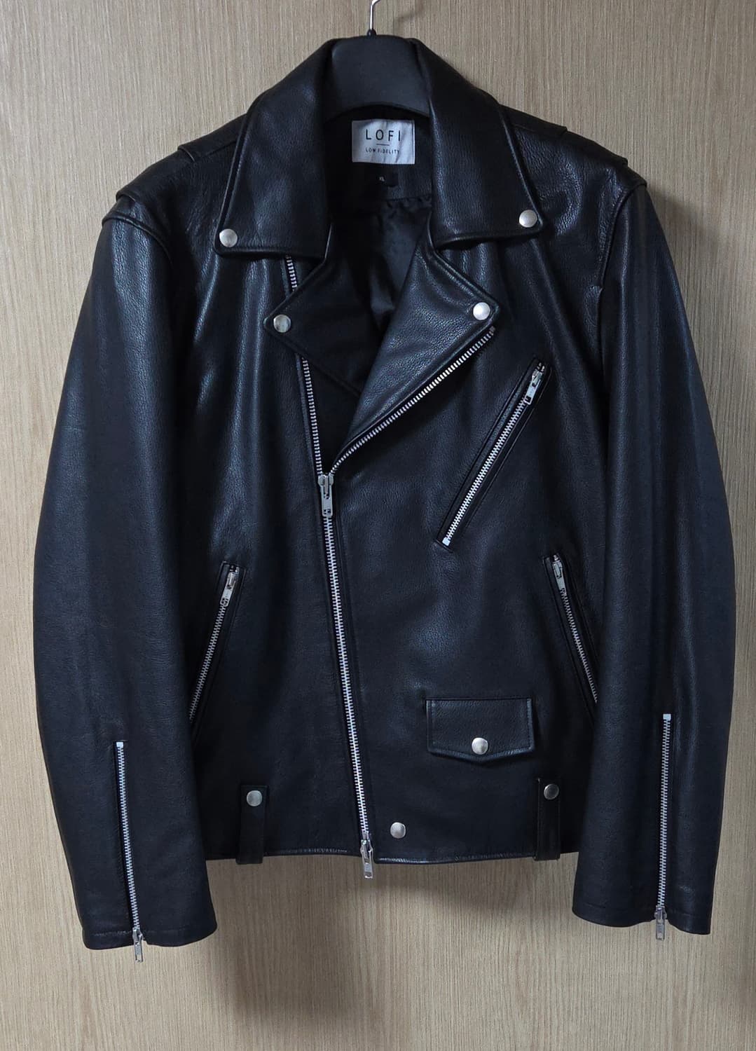 (착샷) 로파이 가죽자켓 바이커 소가죽 상품이미지1