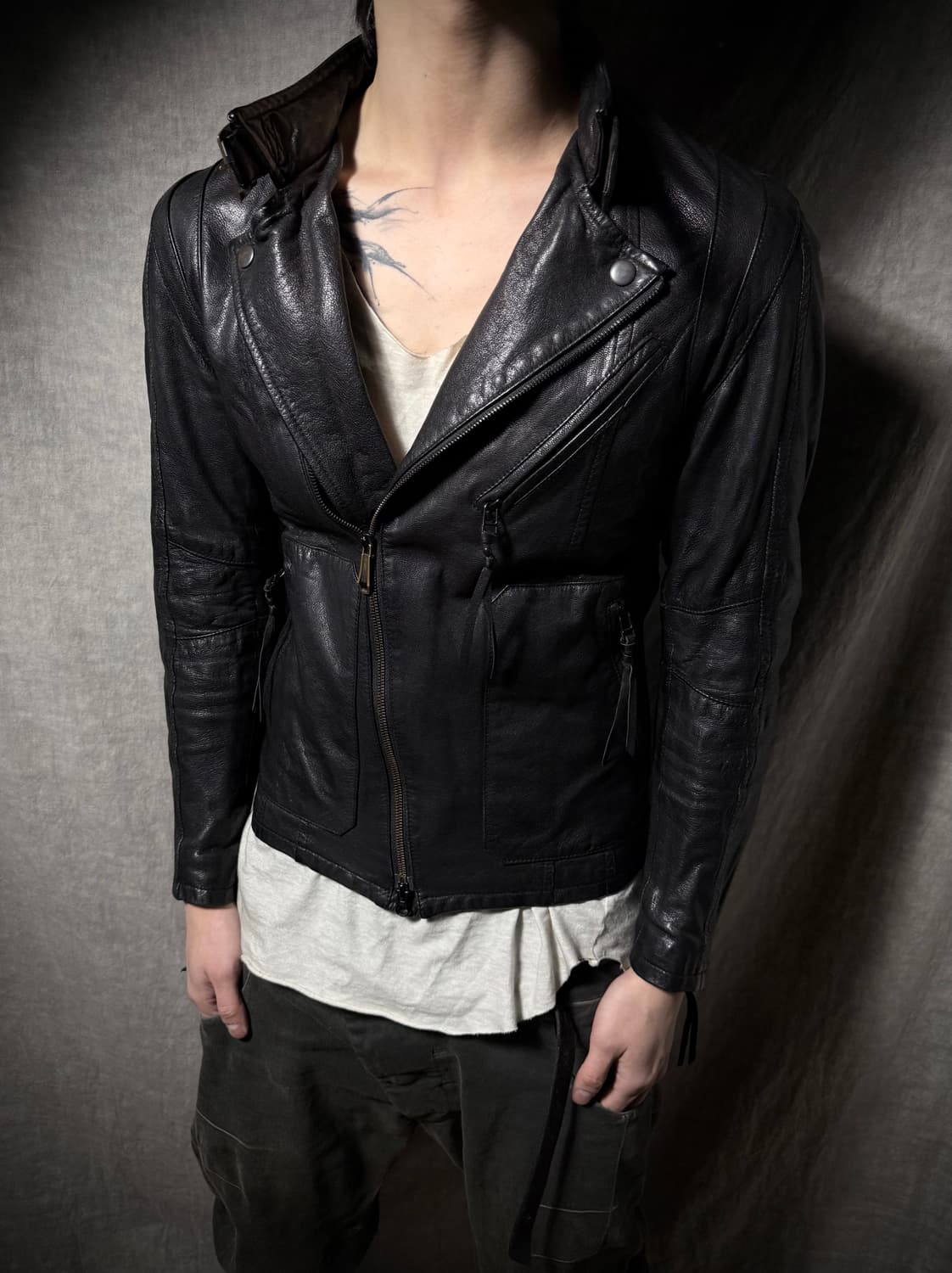 5351 POUR LES HOMME Leather Jacket 상품이미지2