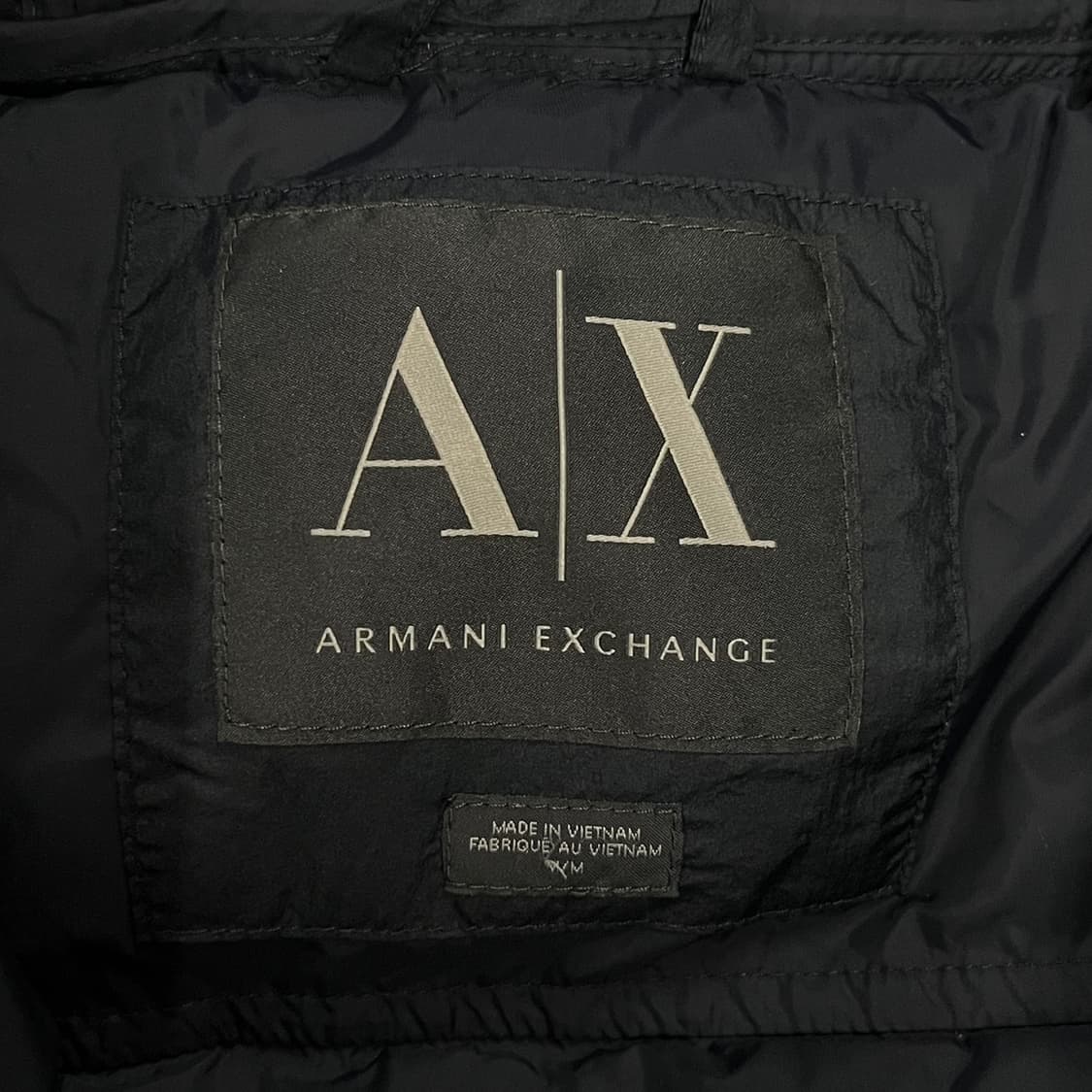 [정품/M] 아르마니 익스체인지 블랙 후드 패딩 점퍼 b10 상품이미지5