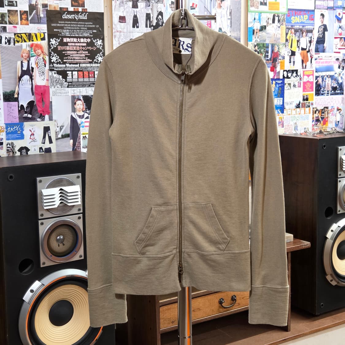 JPN 펑크 Y2K 후면 스터드 투웨이 코튼 집업 상품이미지4