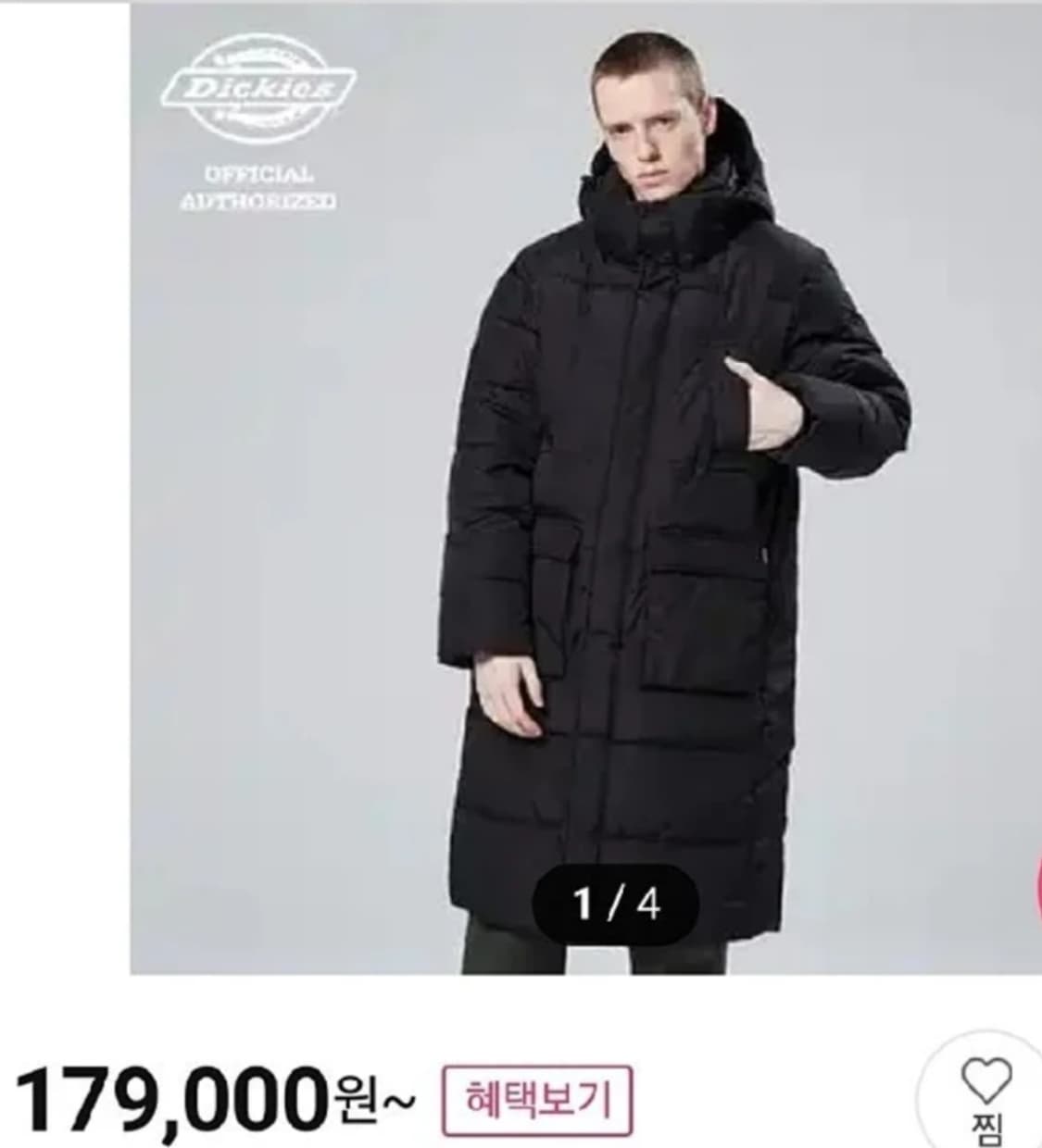 Dickies 폴리 롱패딩 블랙 S-M  93 상품이미지3