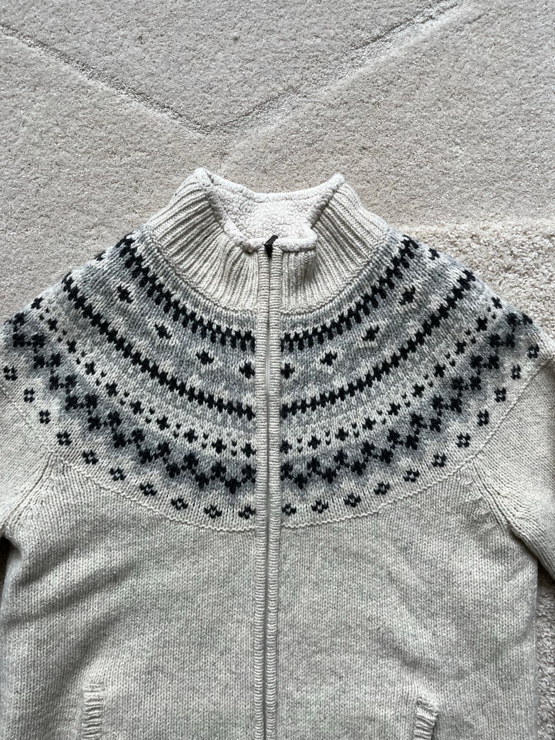 엘엘빈 노르딕 패턴 램스울 니트 집업 (100-103) 상품이미지3