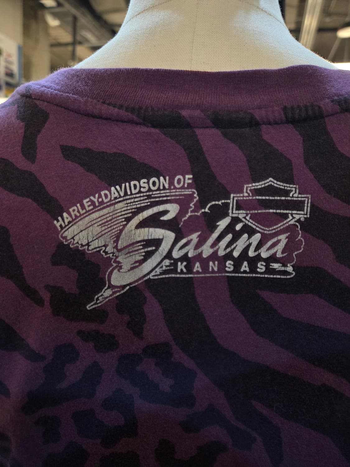 할리데이비슨 퍼플 지브라패턴 반팔티 상품이미지5