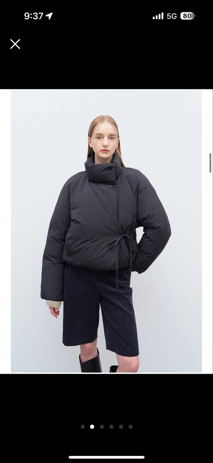 RAIVE 하이넥 구스다운 블랙 패딩 상품이미지2