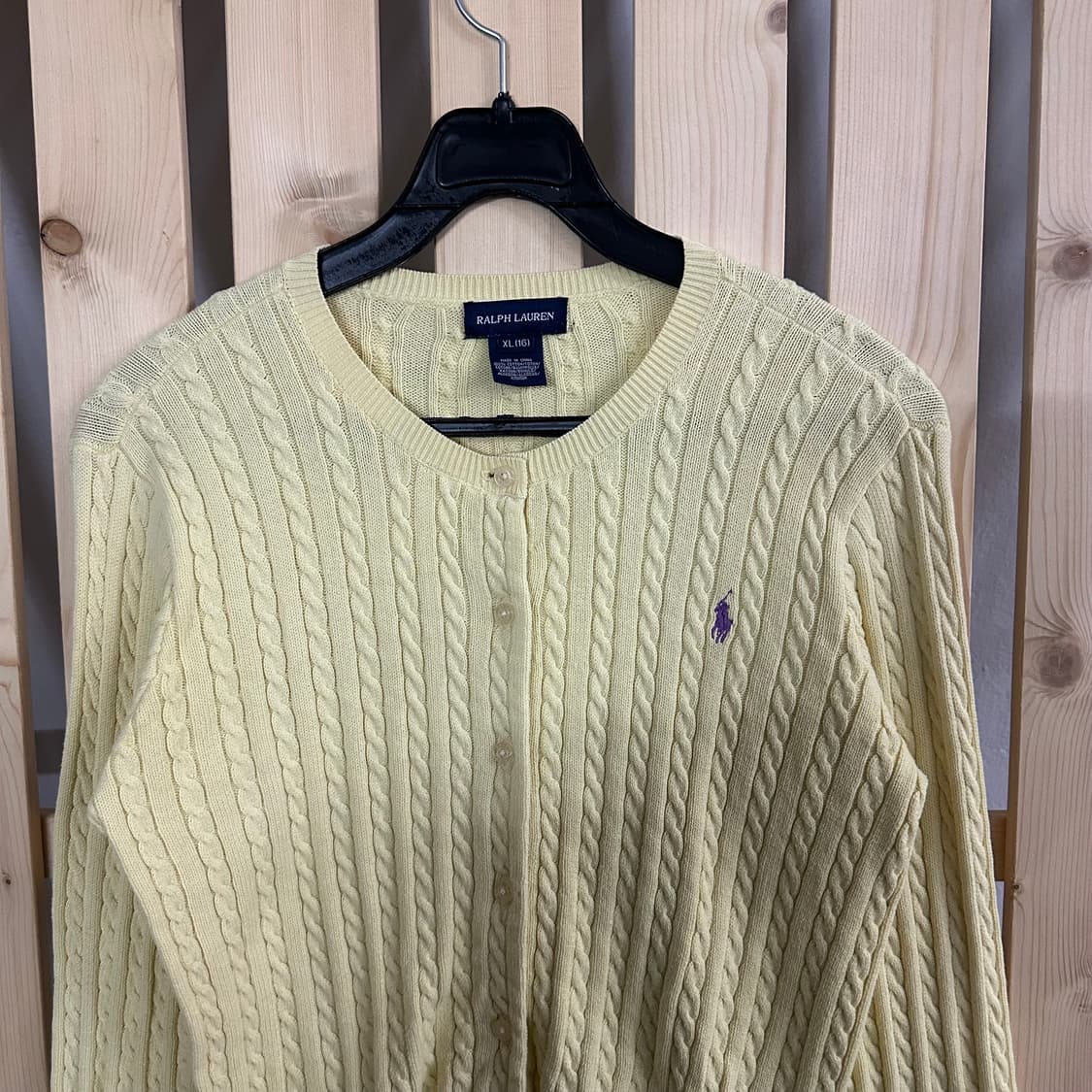 (S) 폴로 랄프로렌 옐로우 케이블 니트 가디건 상품이미지4