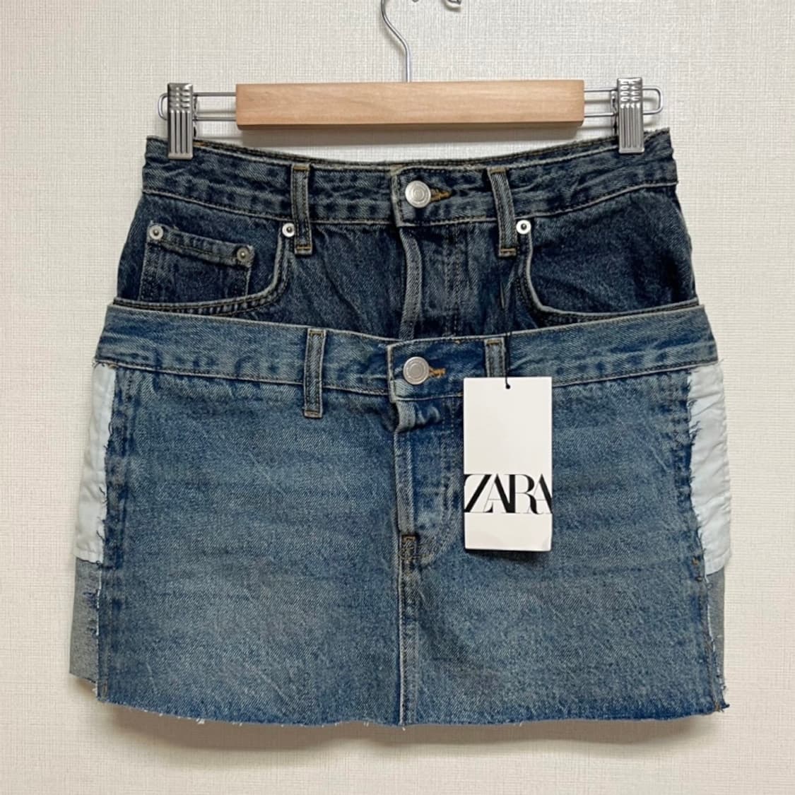 자라 더블 데님 미니스커트 상품이미지1