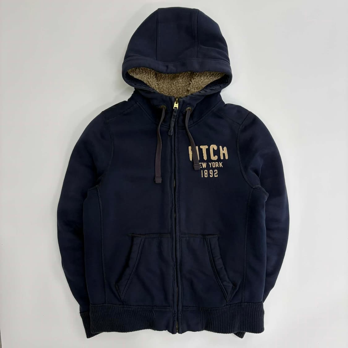 아베크롬비 y2k 울프죠 양털 스웻 대장급 후드집업 희귀져지(L) 상품이미지2