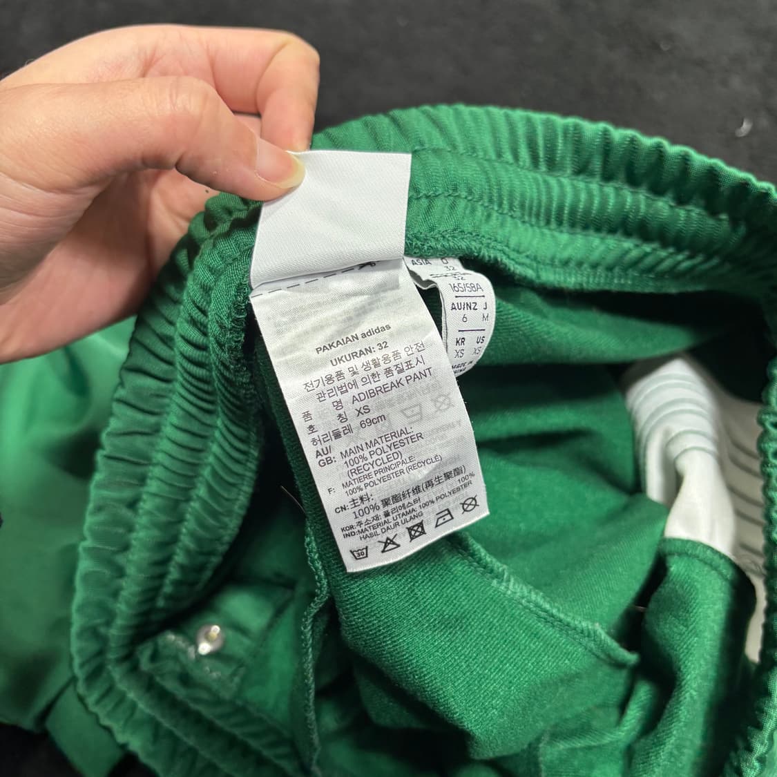 95 아디다스 그린 아디브레이크 사이드버튼 트랙팬츠 상품이미지5