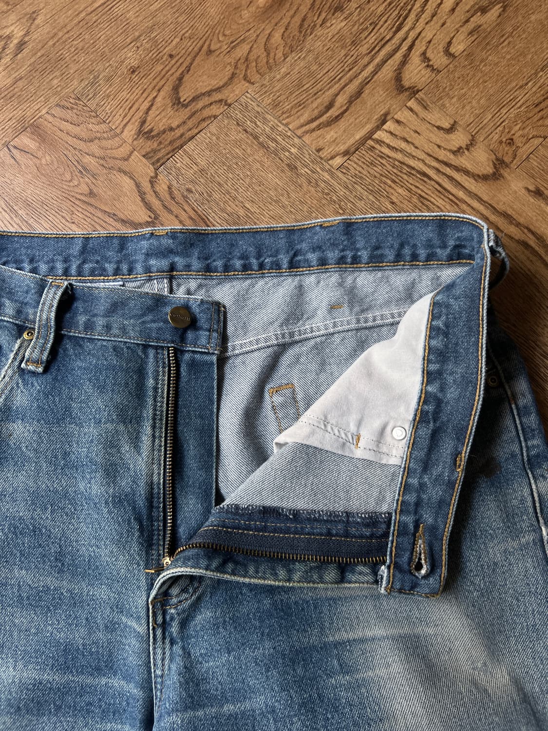 [38]칼하트 USA 빈티지 페이딩 워크 데님 팬츠 상품이미지2