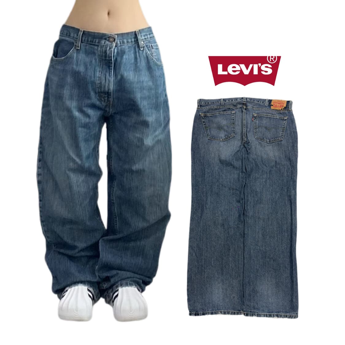 리바이스 559 새깅 워싱 스케이터 와이드 데님팬츠 상품이미지1