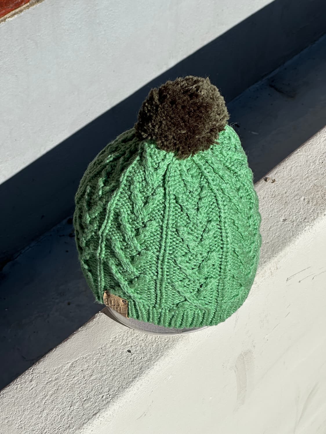 [S-M] 빈티지 케이블 니트 폼폼 비니 모자 상품이미지2