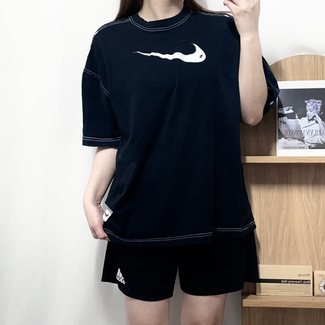[정품] 나이키 블랙 스티치 빅스우시 반팔티 [ M ] 상품이미지2
