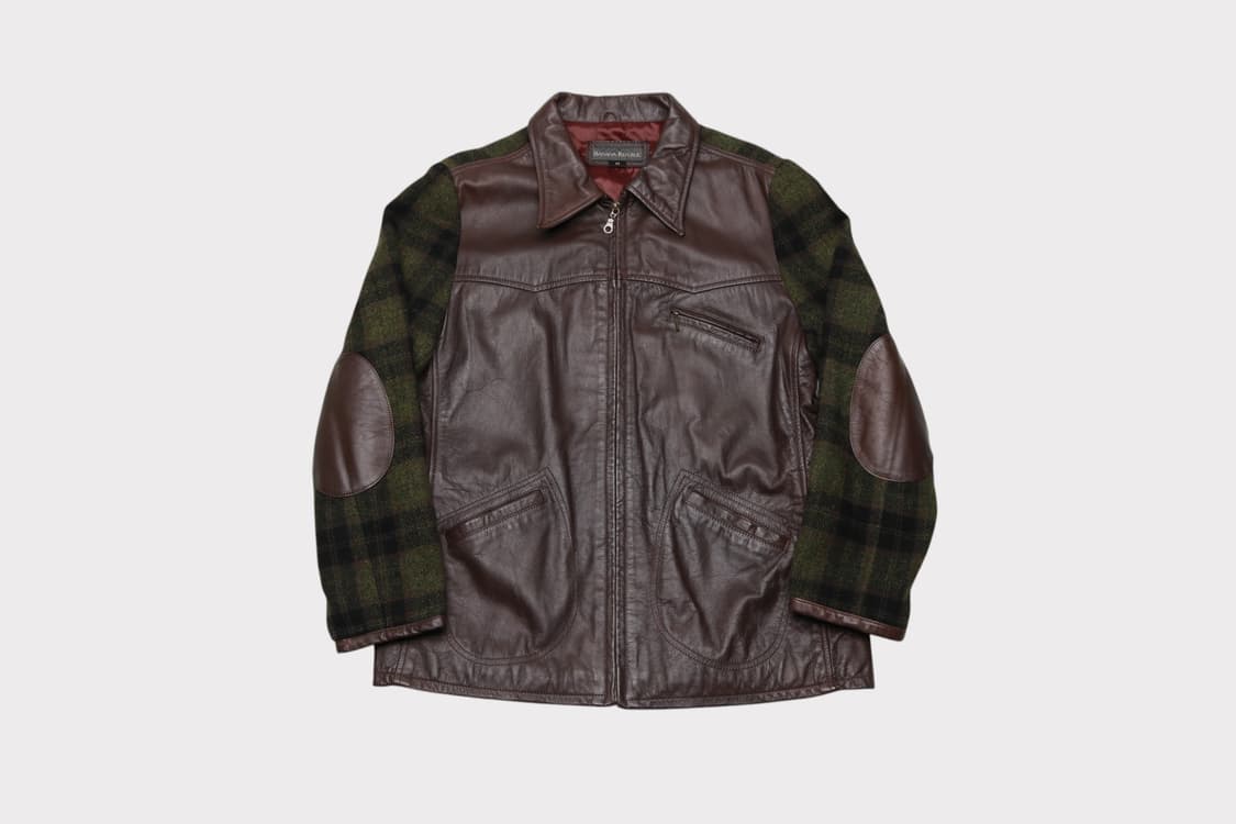 [M] 바나나리퍼블릭 트위드 양가죽 자켓 상품이미지1