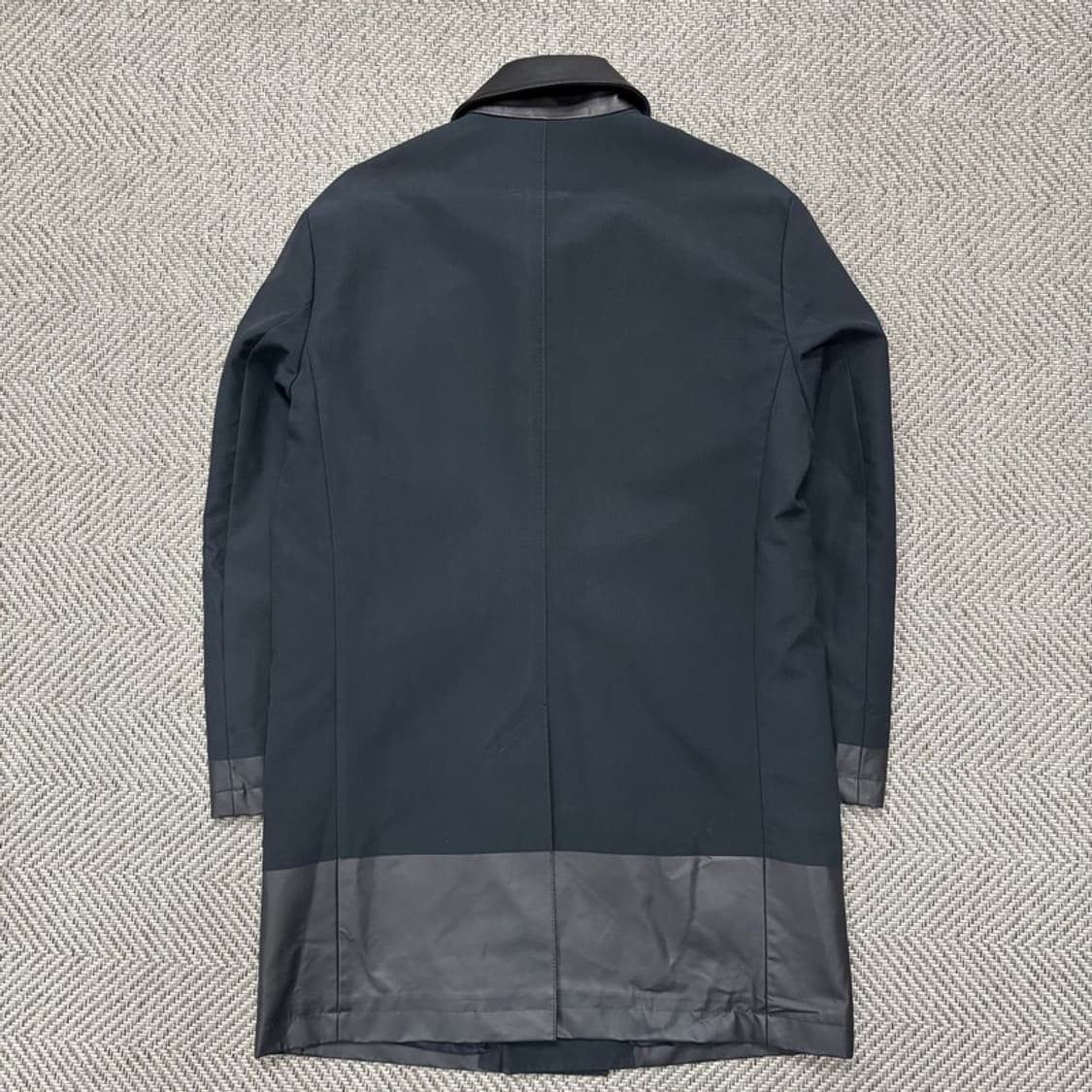 시스템 가죽 배색 하프 코트 v0253 상품이미지2