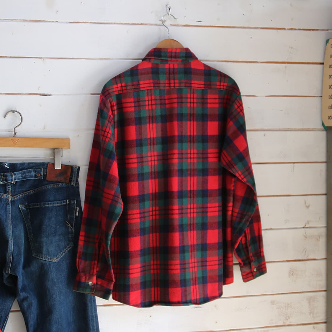 (착용컷) 90’s FIVE BROTHER 체크 셔츠 (남성용 103) 상품이미지4