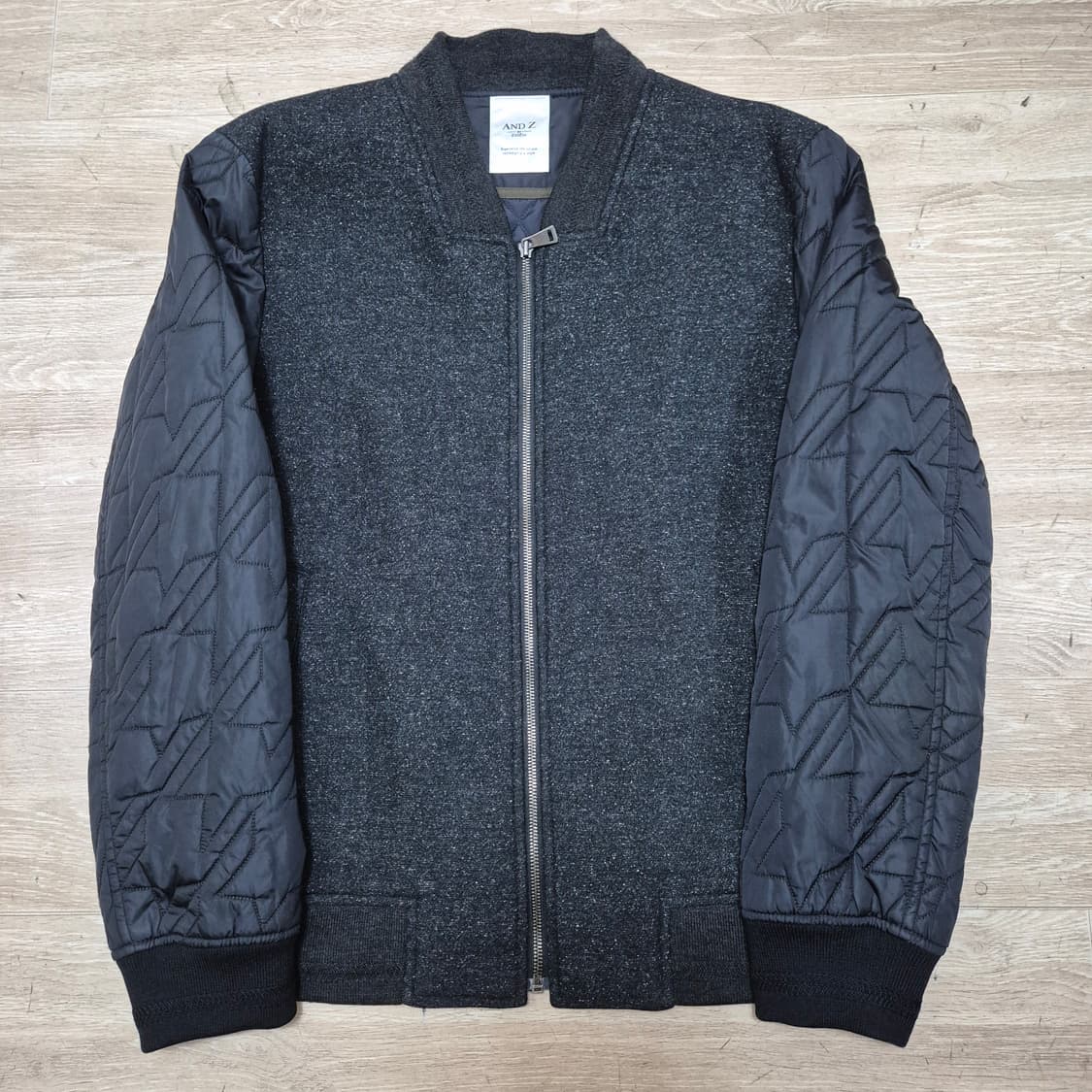 앤드지 지오지아 퀼팅 소매 배색 블루종 봄버자켓 상품이미지1