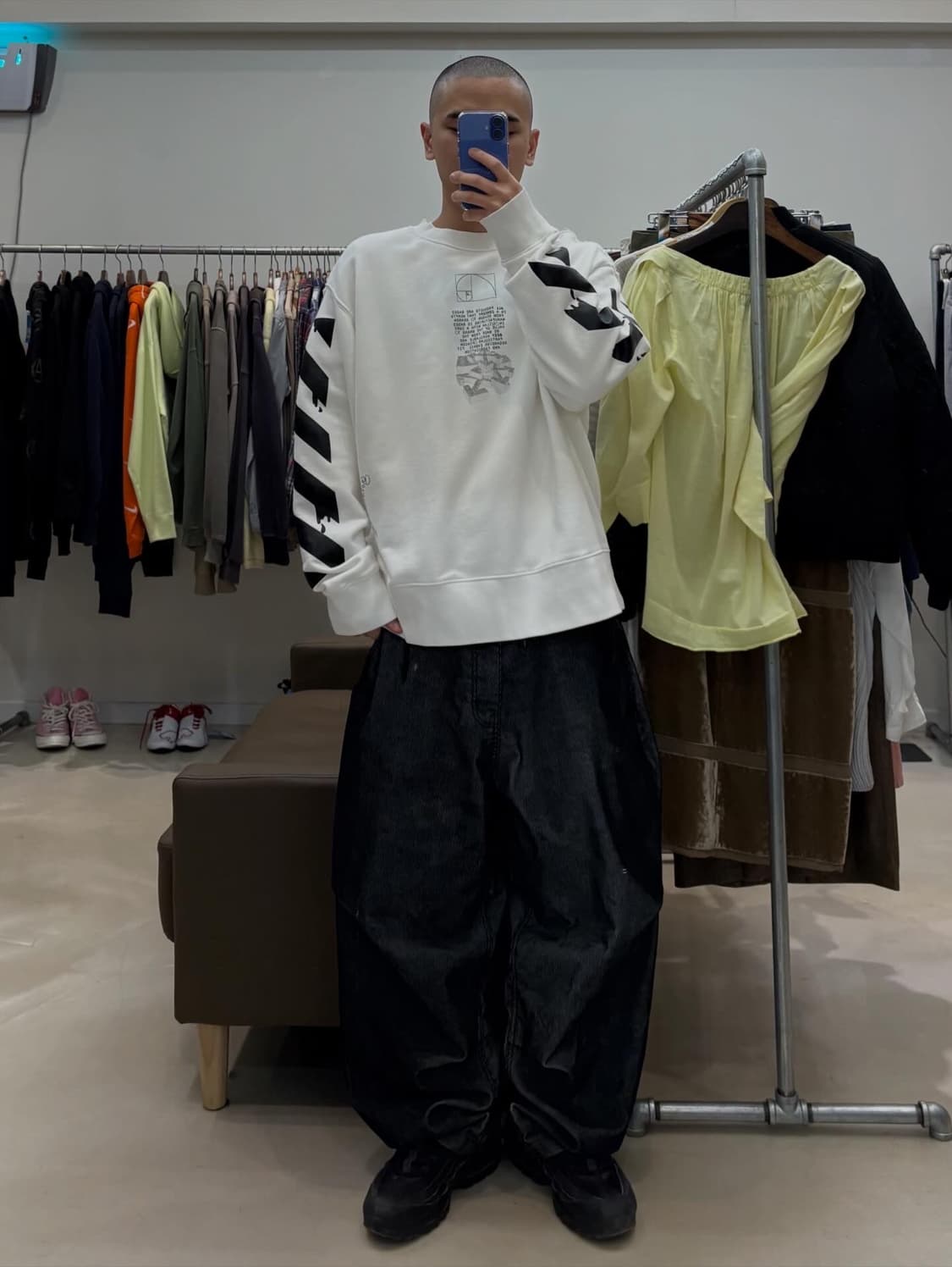 오프화이트 드리핑 애로우 인콤피우토 스웨트셔츠 상품이미지8