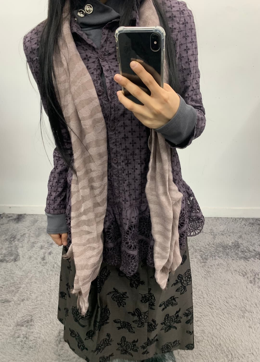 에스닉 펀칭 블라우스 상품이미지1