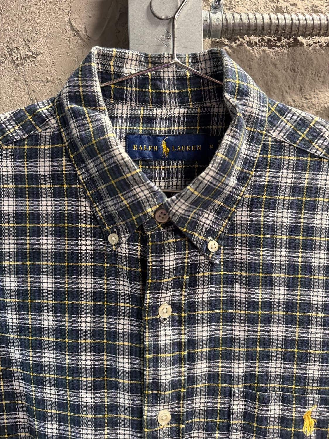폴로 랄프로렌 클래식 체크 버튼다운 셔츠 그린 M 상품이미지4