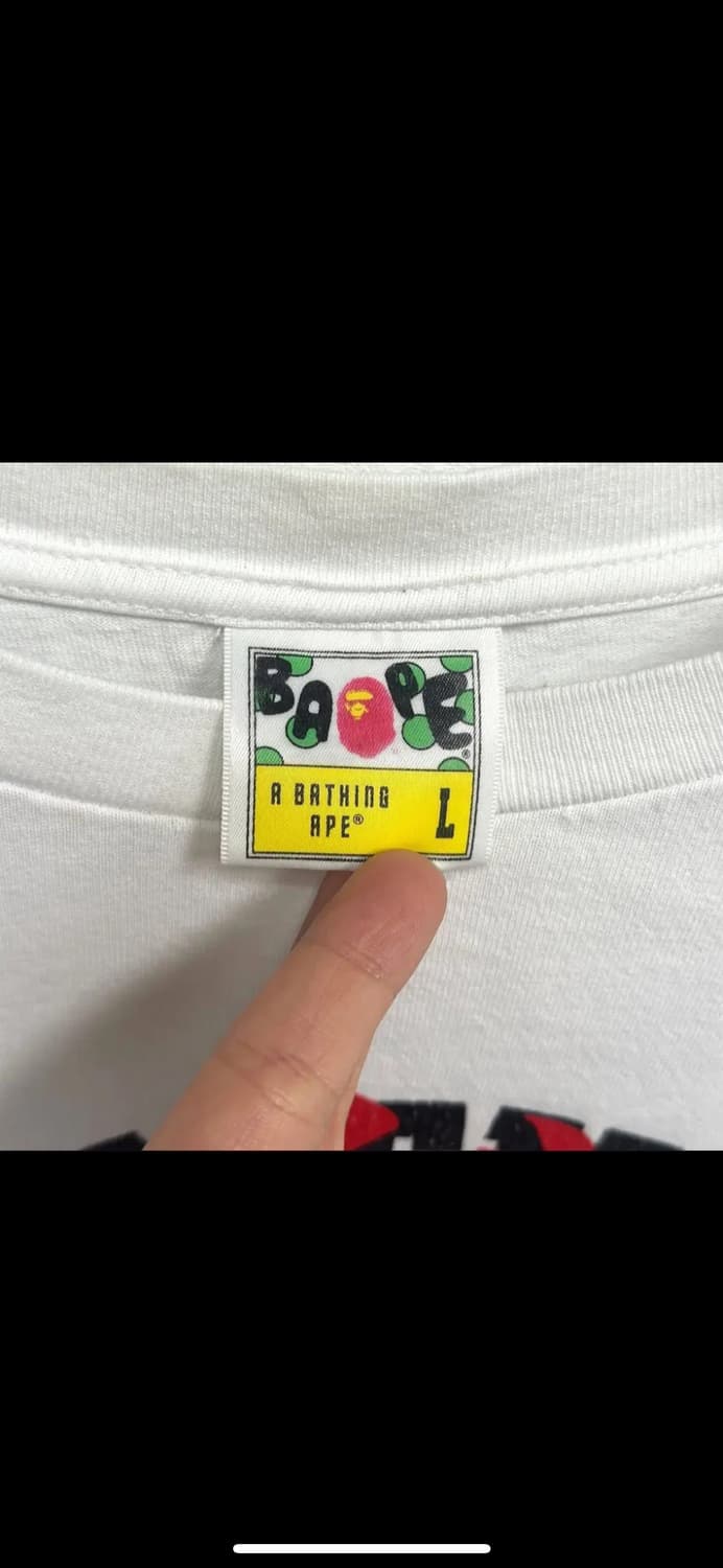 베이프 화이트 롱슬리브 상품이미지4