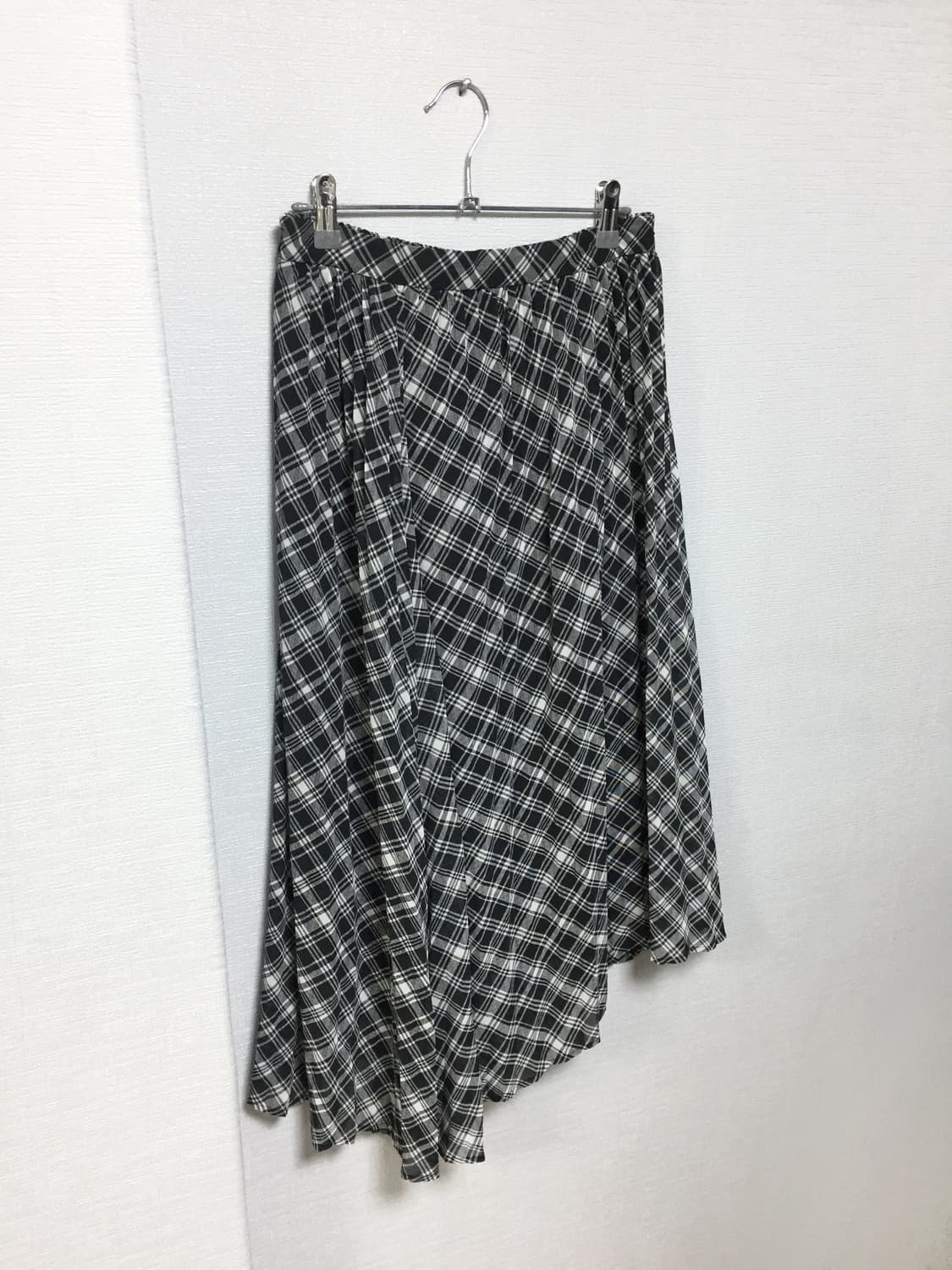 GU unbalance check skirt  상품이미지4